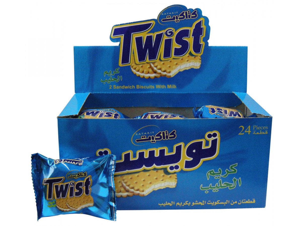 Milch Creme Kekse, Twist, 24x22g – Sham GmbH